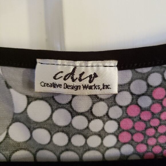 CDW Creative Design Works Cicle Patterned Scoop Neck Blouse - Picture 5 of 7